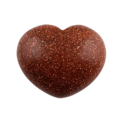 Powerful Reiki Heart Stone Gold Sand Crystals