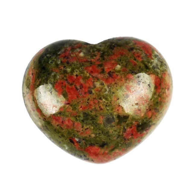 Powerful Reiki Heart Stone Unakite Crystals