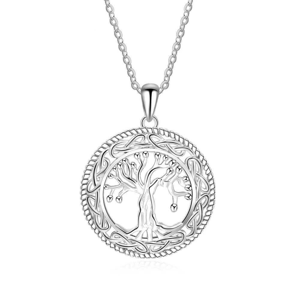 Celtic Dome Tree of Life Sterling Silver Necklace