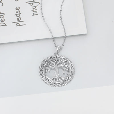 Celtic Dome Tree of Life Sterling Silver Necklace