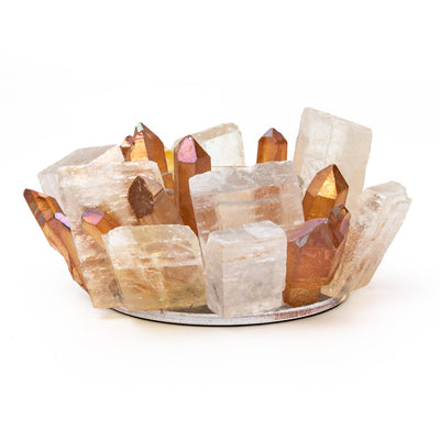 Energy Cleansing Calcite Crystal Candle Holder
