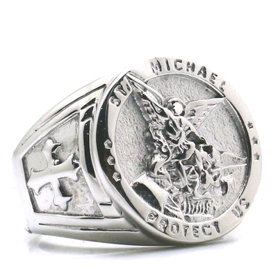Saint Michael Stainless Steel Ring
