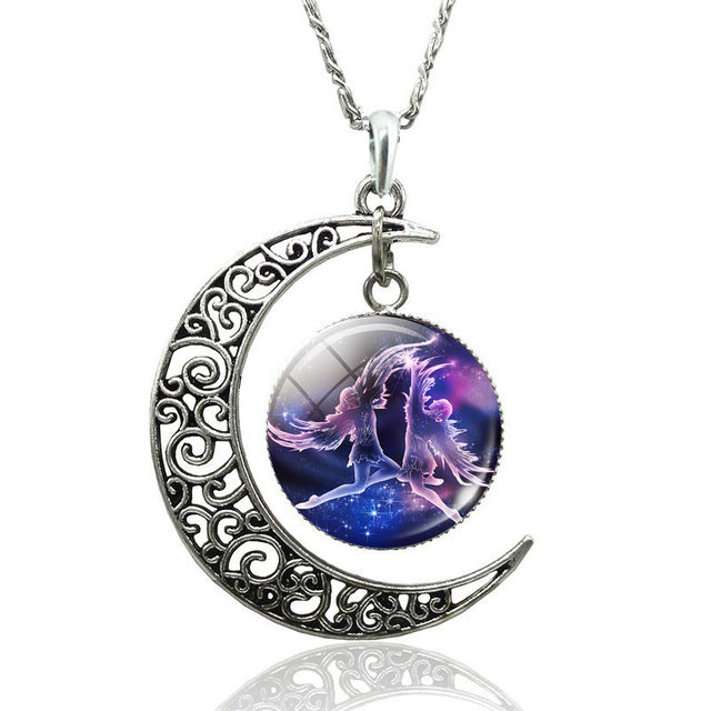 Stellular Constellation Crescent Moon Necklace – Project Yourself