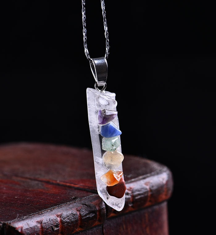 Healing Seven Chakra Crystals Necklace – Project Yourself
