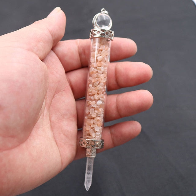 Reiki Healing Crystal Scepter Pendant