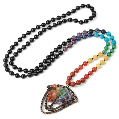 7 Chakra Crystal Diffuser Necklace