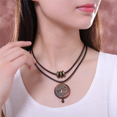 Vintage Tree of Life Layered Necklace