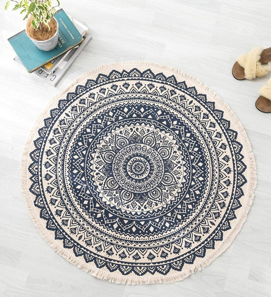 Handwoven Boho Tassel Rug – Project Yourself