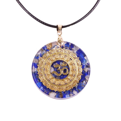 Natural Lapis Lazuli Orgonite Pendant Necklace