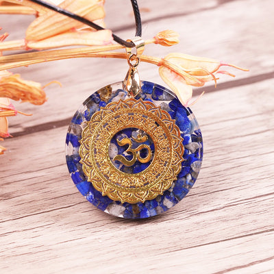 Natural Lapis Lazuli Orgonite Pendant Necklace