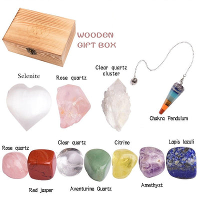 Seven Chakra Healing Crystals Set