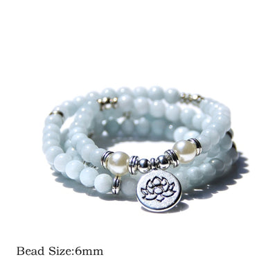 Soothing Waves Aquamarine Mala