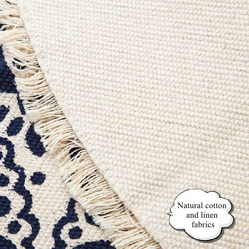 Handwoven Boho Tassel Rug – Project Yourself