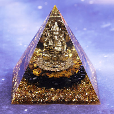 Protection and Luck Lord Ganesha Orgone Pyramid