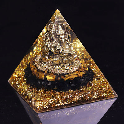 Protection and Luck Lord Ganesha Orgone Pyramid