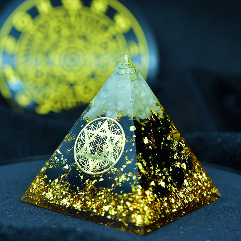 Obsidian Protector Orgone Pyramid – Project Yourself