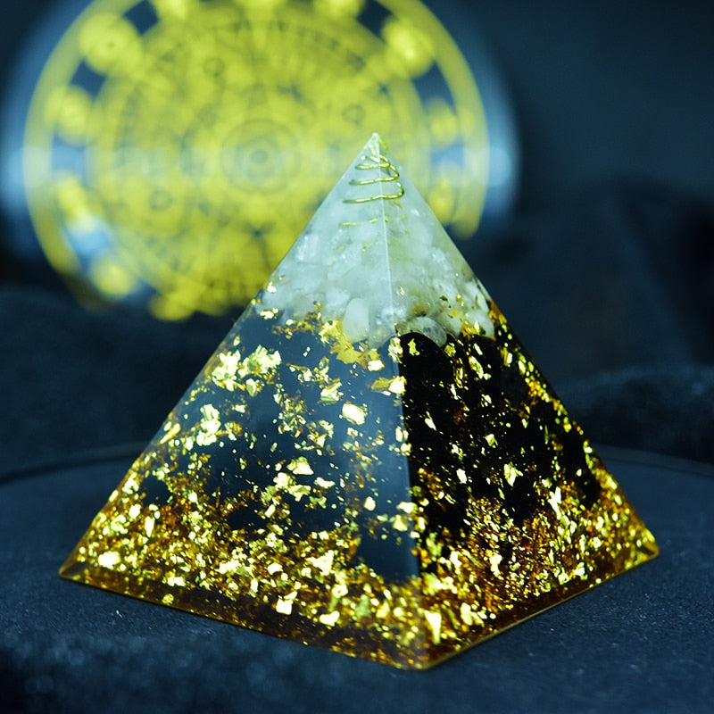 Obsidian Protector Orgone Pyramid