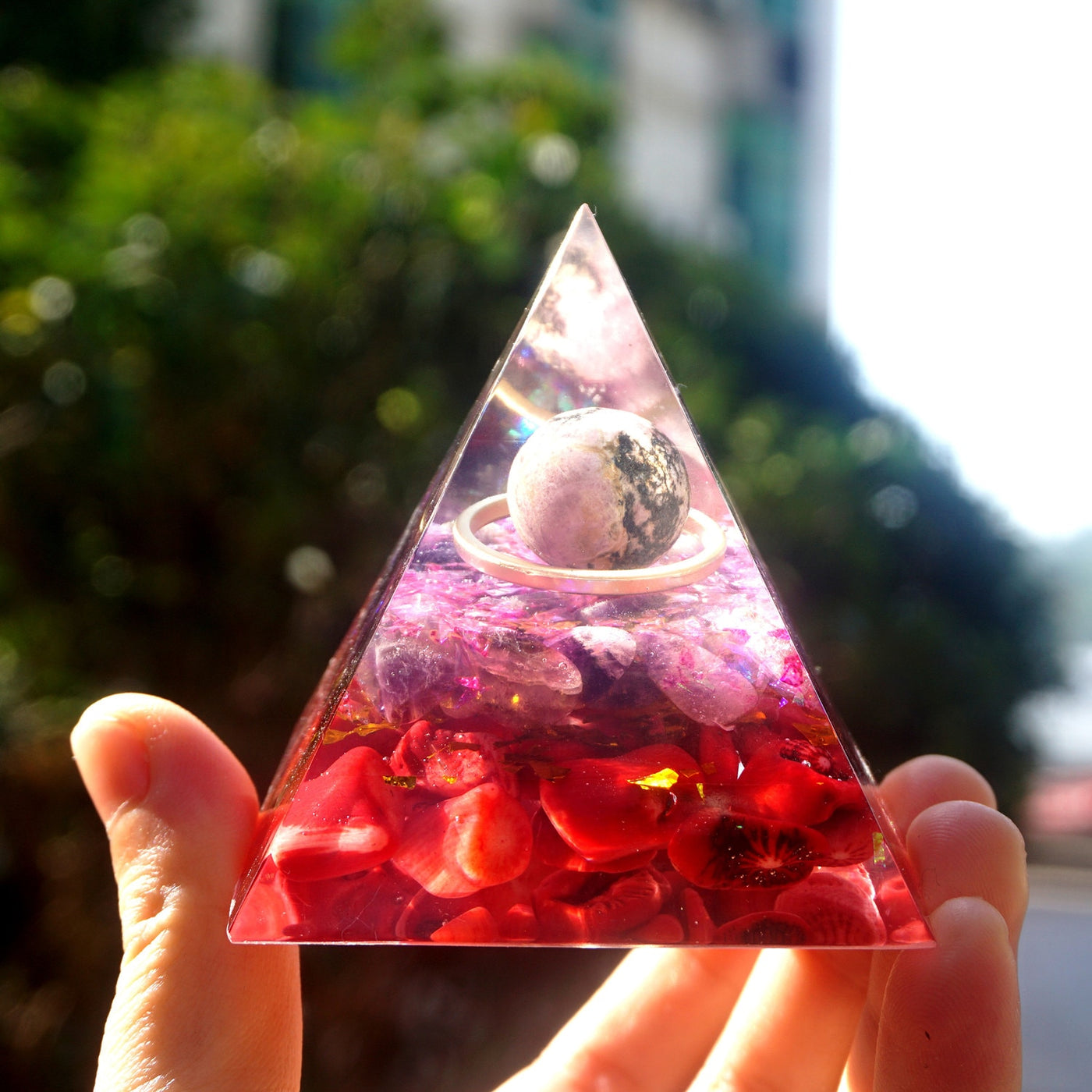 Crimson Vigor Orgone Pyramid