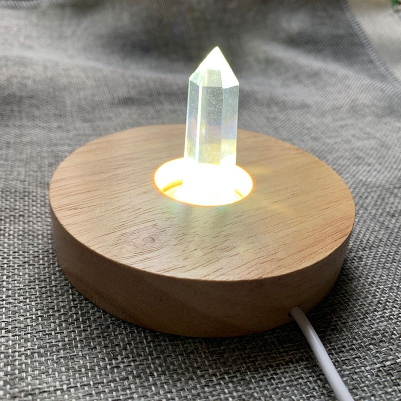 Natural Quartz Crystal Point Led Lamp
