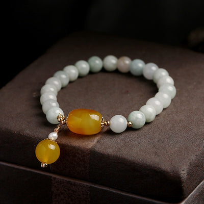 White Jade and Agate Serenity Bracelet