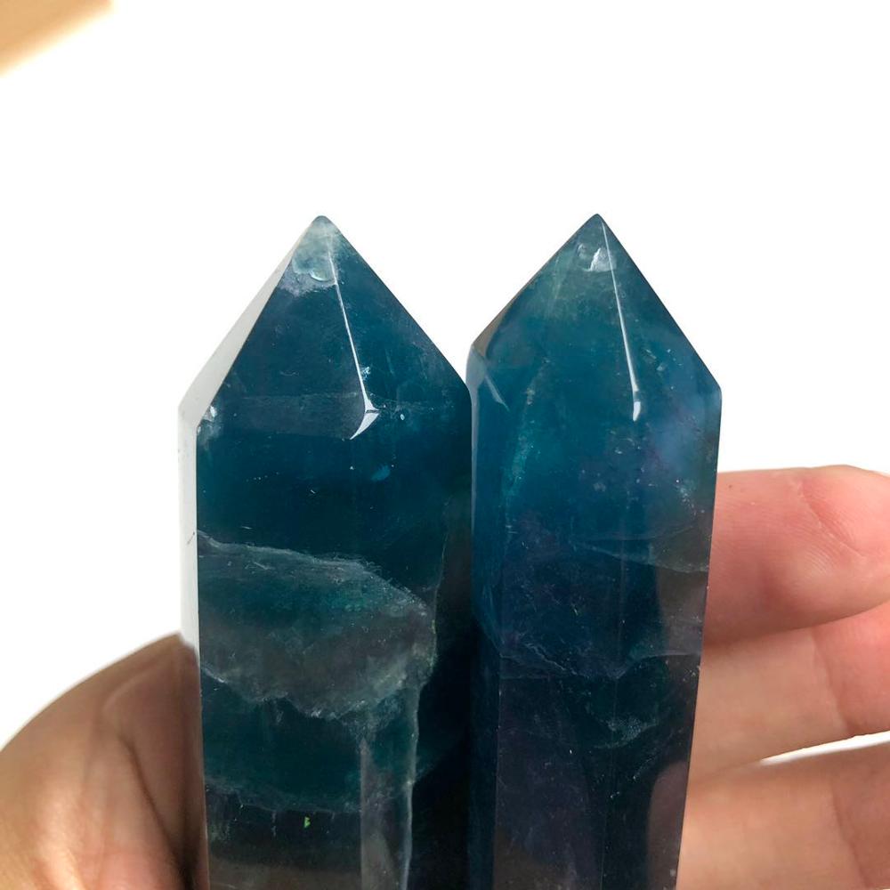 Ocean Blue Fluorite Crystal Wand