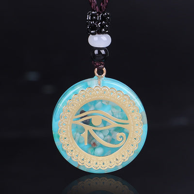 Amazonite “Eye Of Horus” Orgone Necklace