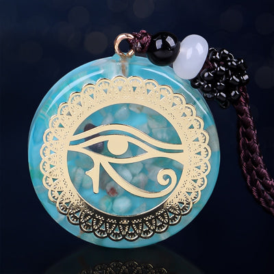 Amazonite “Eye Of Horus” Orgone Necklace