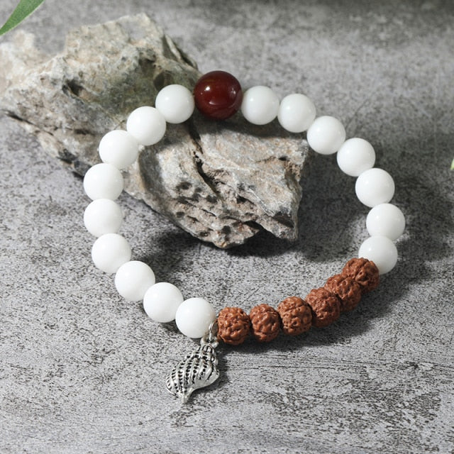 White Jade River Of Healing Bracelet