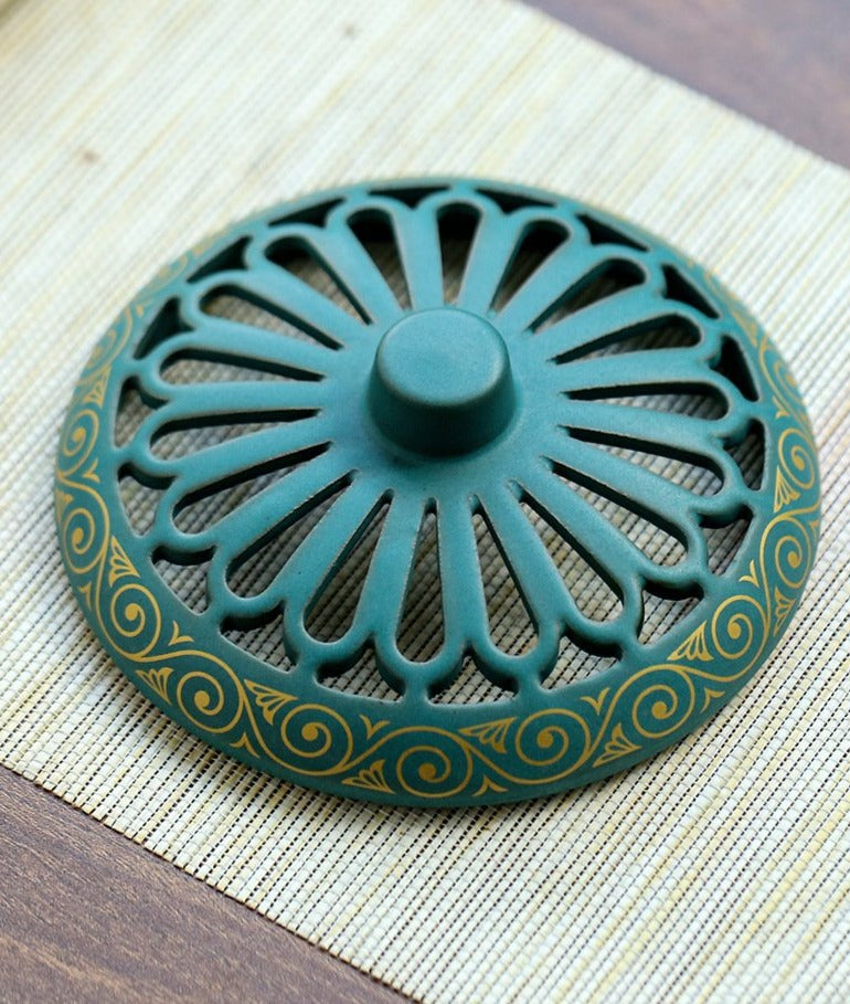 Handmade Ceramic Floral Incense Burner