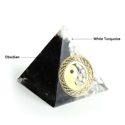Balancing Yin Yang Orgonite Pyramid
