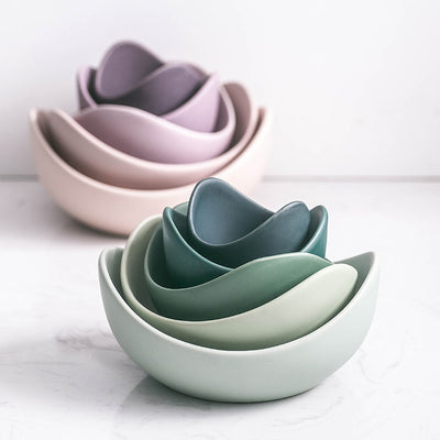 Lotus Ceramic Bowl Dishes And Plates Sets