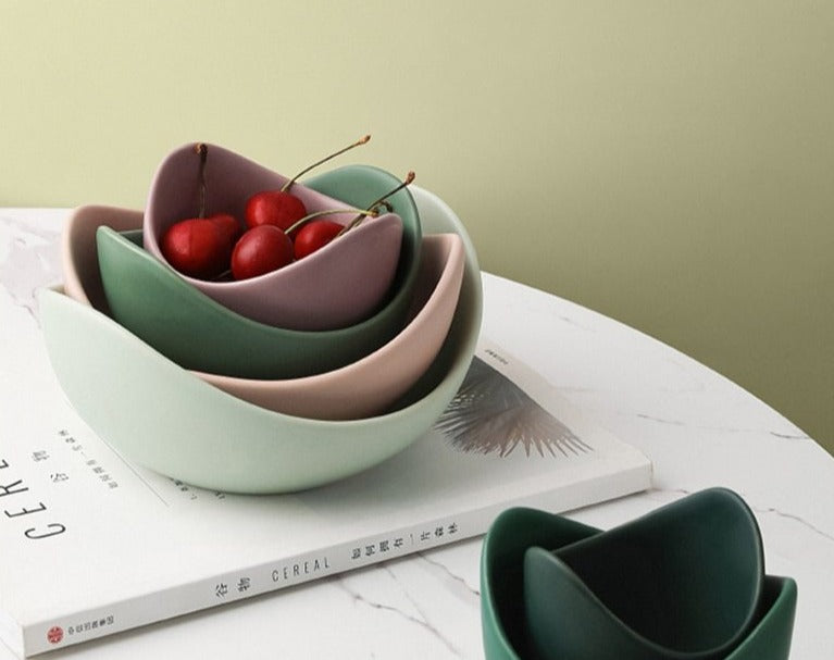 Lotus Ceramic Bowl Dishes And Plates Sets