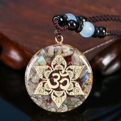 Spiritual Garnet Orgonite Necklace