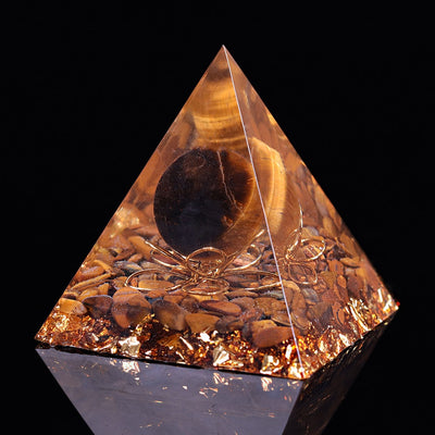 Tigers Eye Golden Opportunity Pyramid