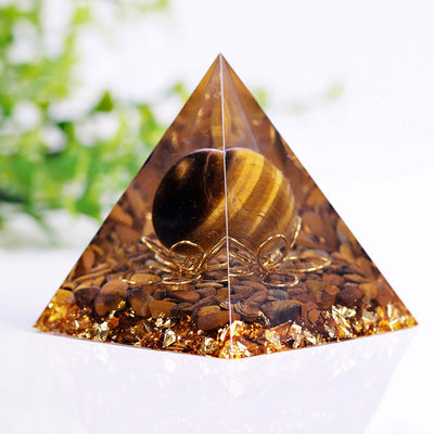 Tigers Eye Golden Opportunity Pyramid