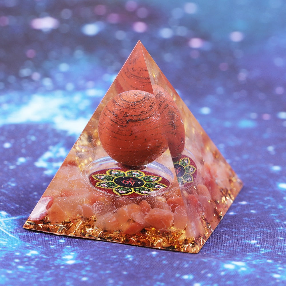 Strength and Courage Agate Pyramid