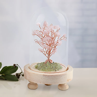 Crystal Money Tree with Glass Cover