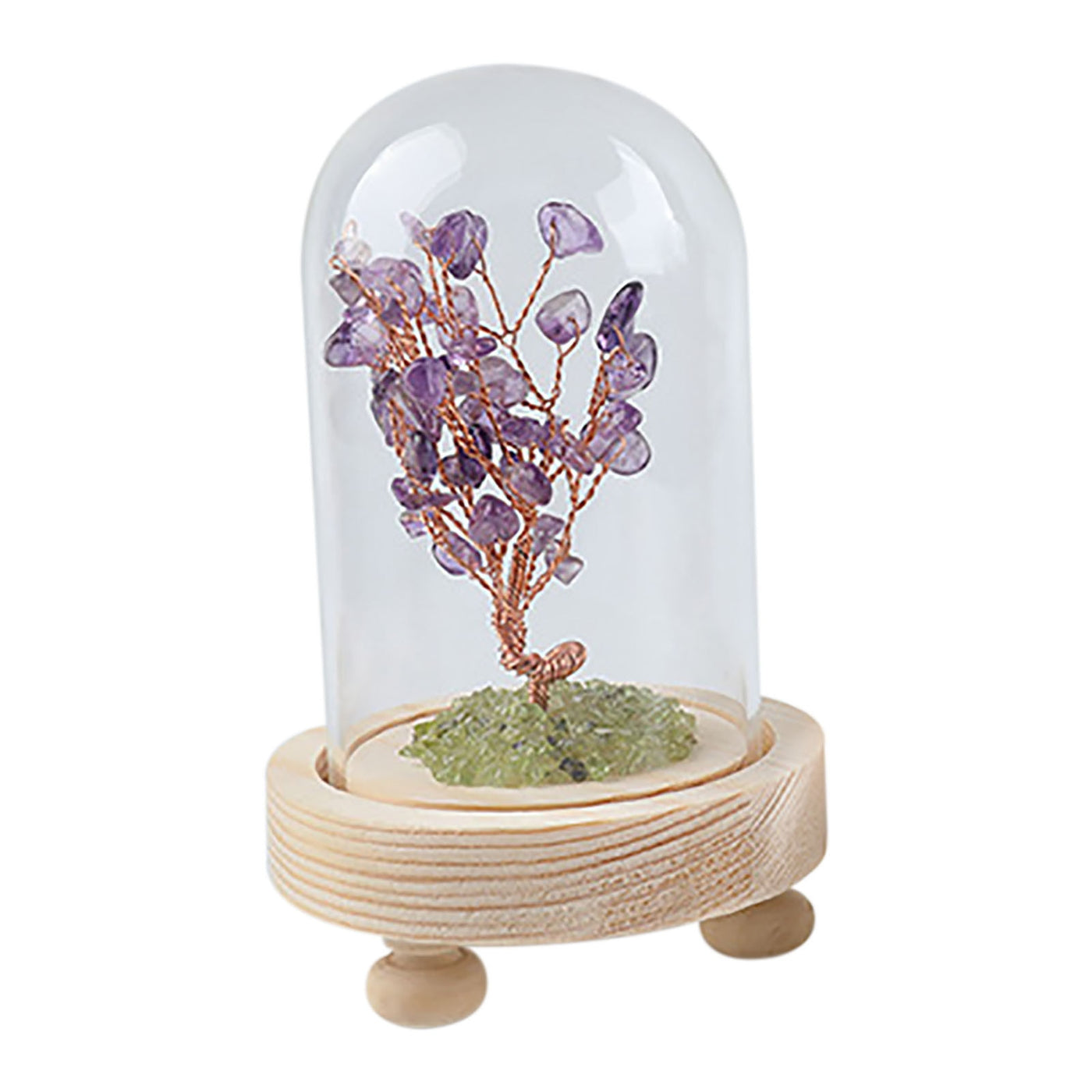 Crystal Money Tree with Glass Cover