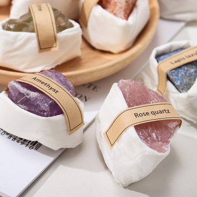Natural Crystal Raw Stones Collection Gift Box