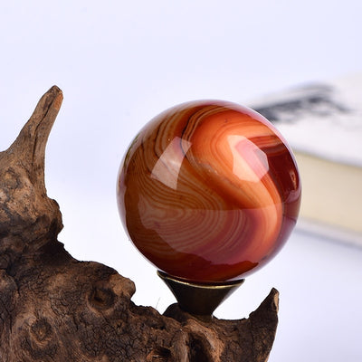 Red Agate Stone Ball