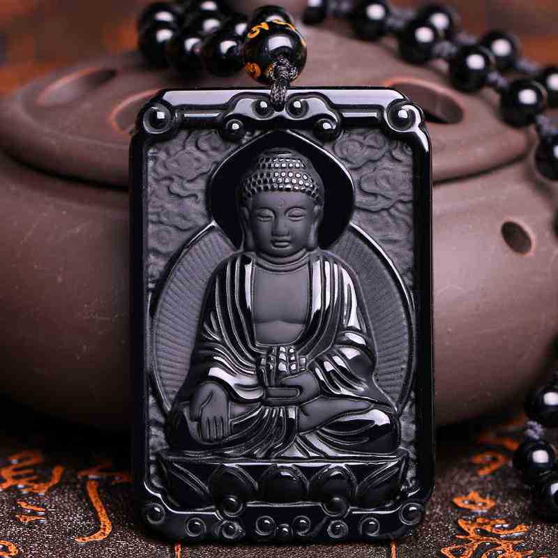 Varada Buddha Obsidian Amulet