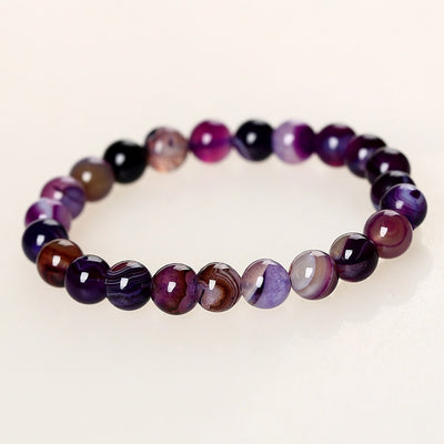 Tranquil Inspiration Purple Agate Bracelet