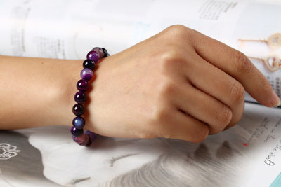 Tranquil Inspiration Purple Agate Bracelet