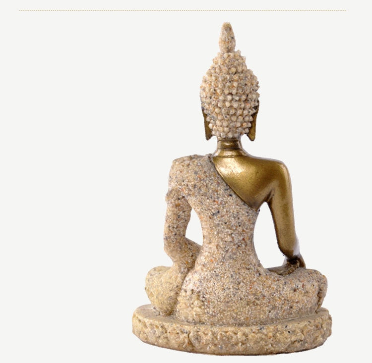 Natural Sandstone Buddha Miniature Statue