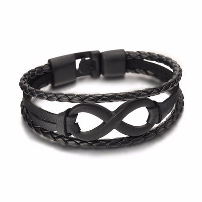 Genuine Leather Infinity Bracelet