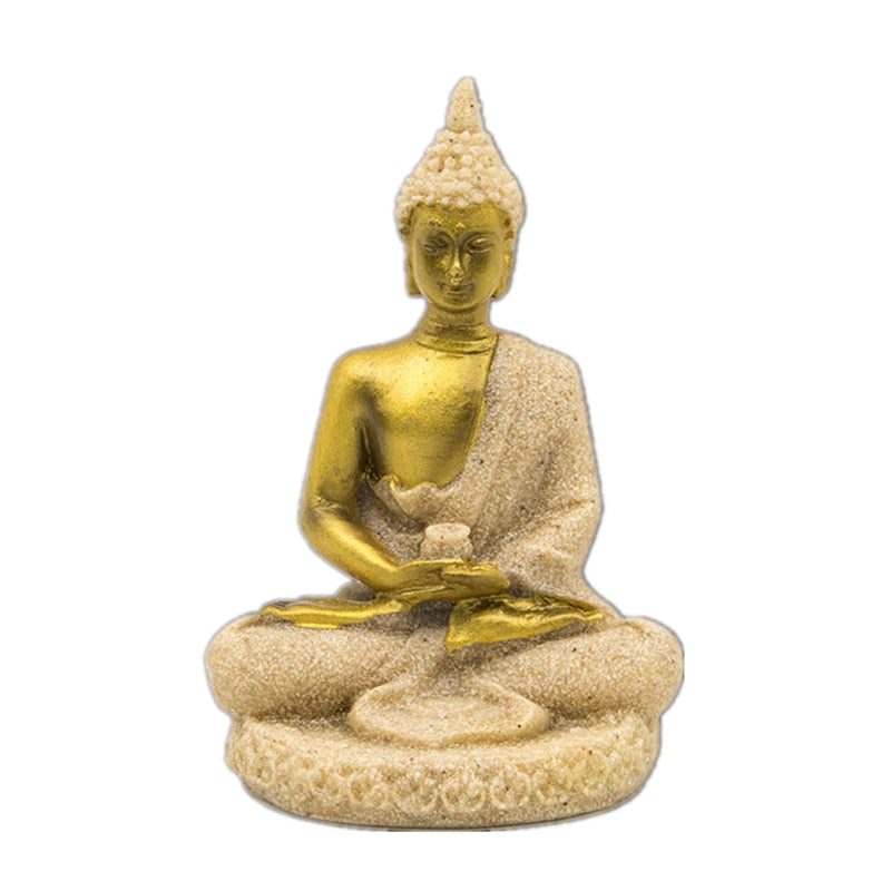 Natural Sandstone Buddha Miniature Statue – Project Yourself