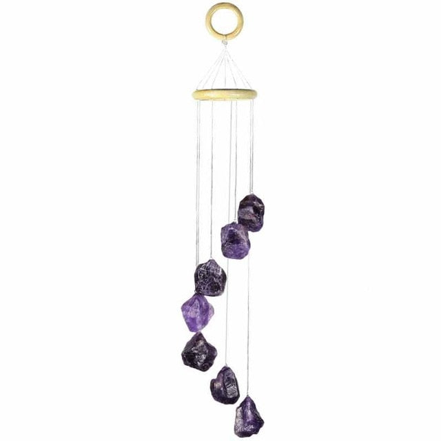 Purifying and Healing Raw Crystal Wind Chime