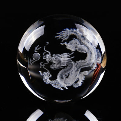 Dragon of Fortune Crystal Sphere