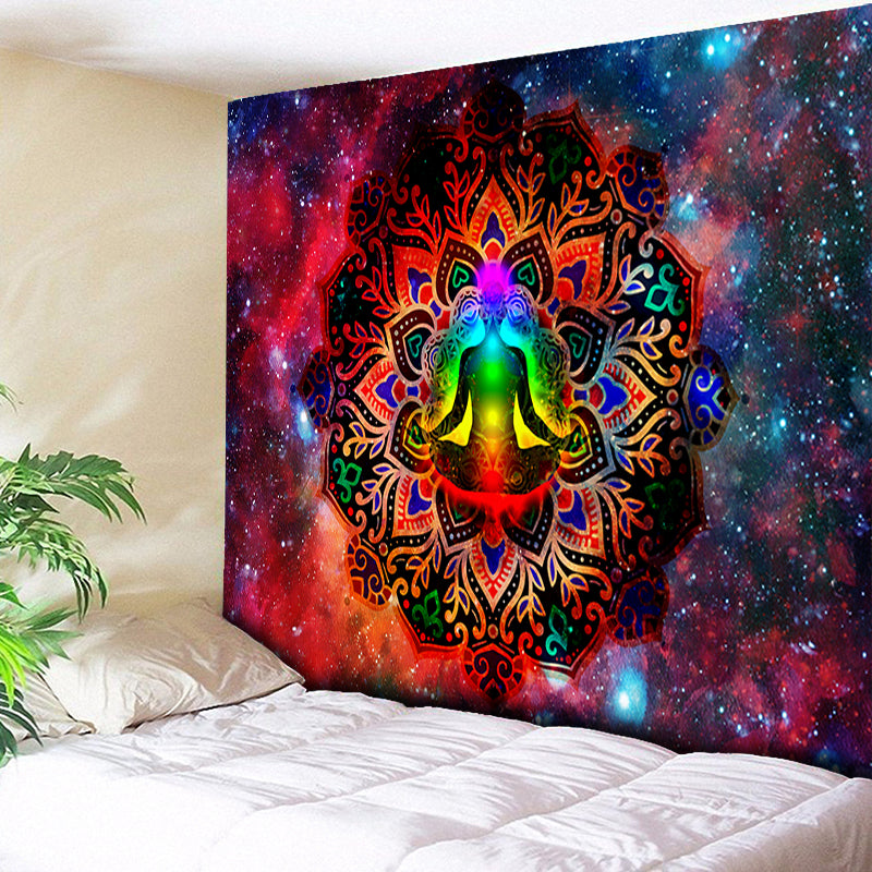 Om Psychedelic Mandala Tapestry