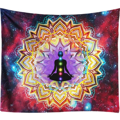 Om Psychedelic Mandala Tapestry